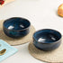 Galaxy Blue Ceramic Snack Bowl Set of 2, 500 ML